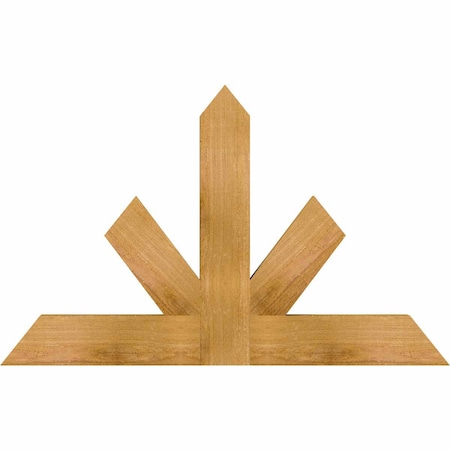 Ekena Millwork Saratoga Rough Sawn Timber Gable Bracket, Western Red Cedar, 36"W x 23"H x 2"D x 4"F, 15/12 Pitch GBW036X23X0204SAR00RWR